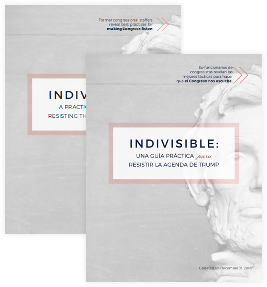 The Indivisible Guide cover in Spanish and English